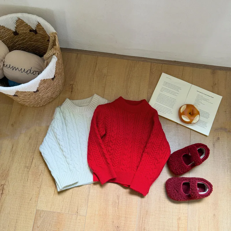 【BABY】ケーブル編み長袖ニットトップス