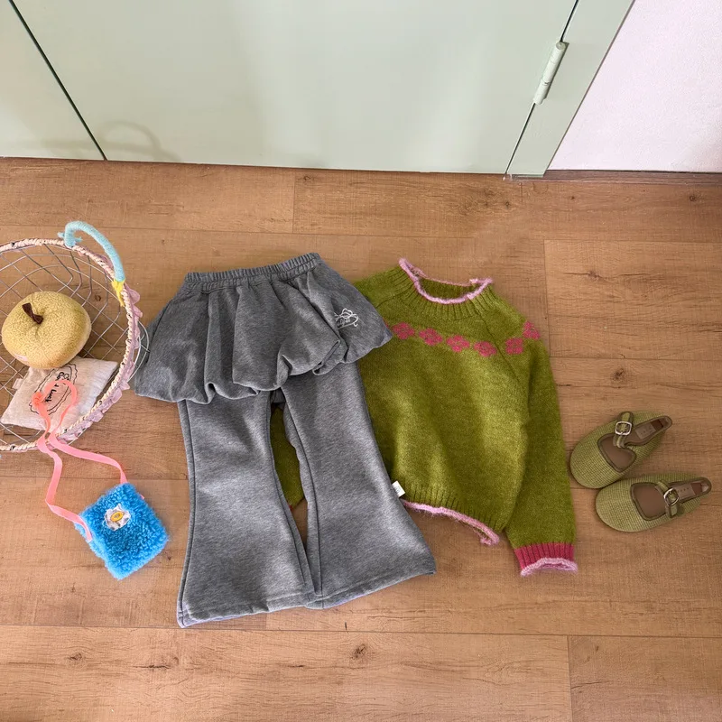 【BABY】裏起毛フレアスカート一体型パンツ