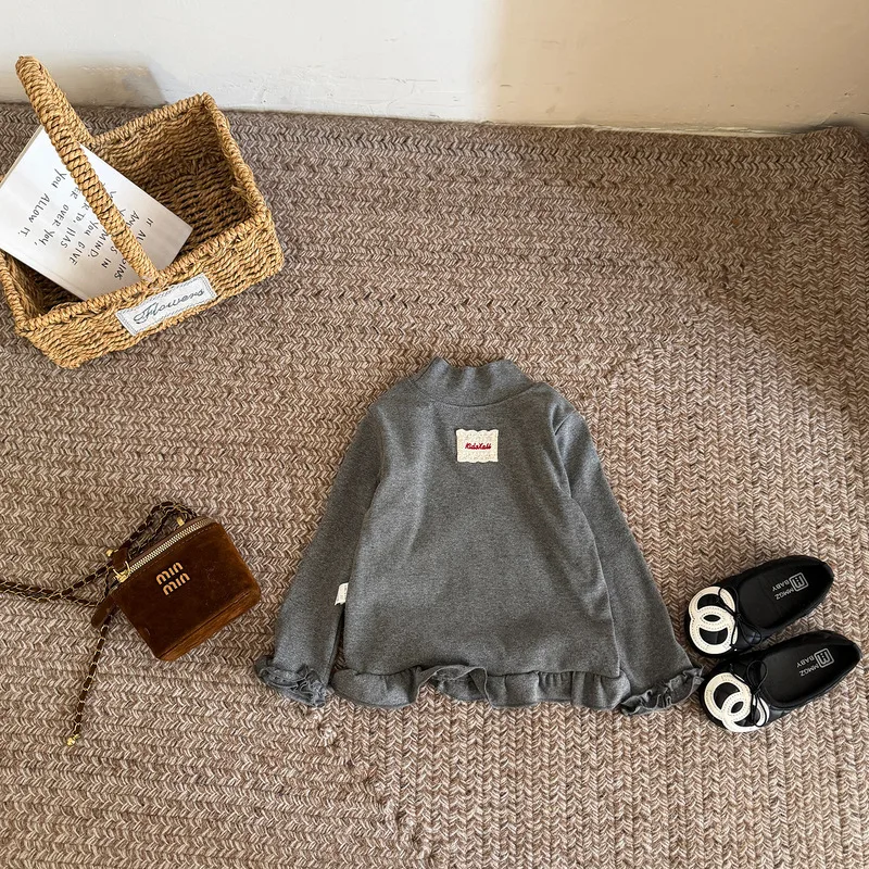 【BABY】フェアリーラッフルハイネック長袖Tシャツ