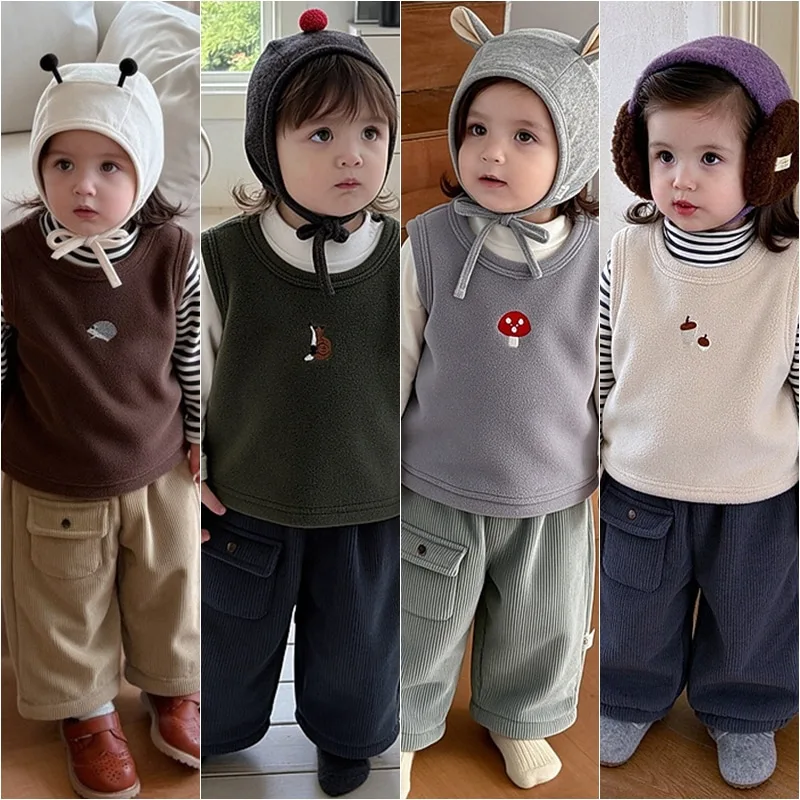 【BABY】リーフデザートフリースベスト