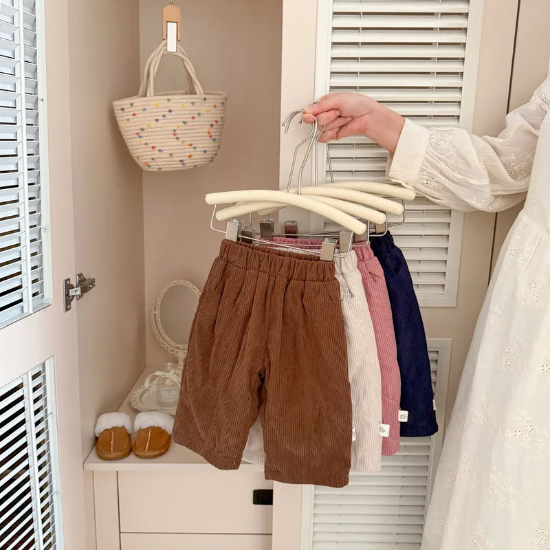 【BABY】コーデュロイ裏起毛キッズロングパンツ