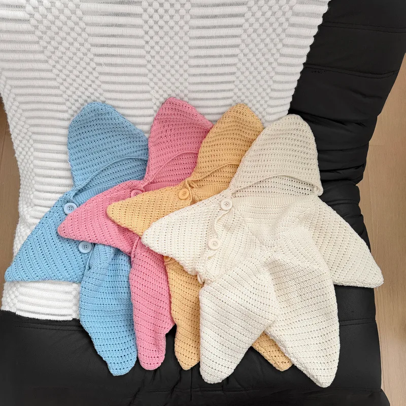 【BABY】星型シルエットニットベビーロンパース