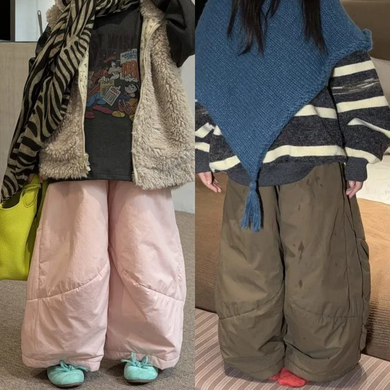 【KID】パネル切替カーブシルエットワイドパンツ