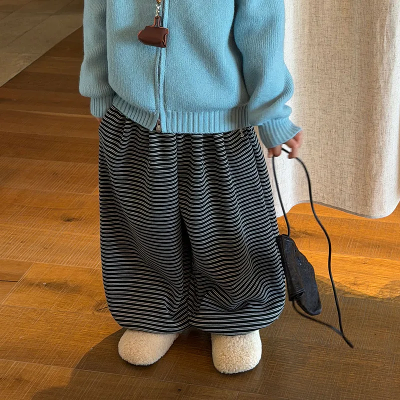 【KID】モノトーンストライプバルーンパンツ