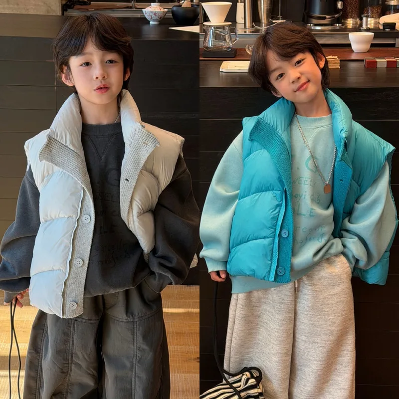 【KID】リップル配色ボリュームキッズベスト
