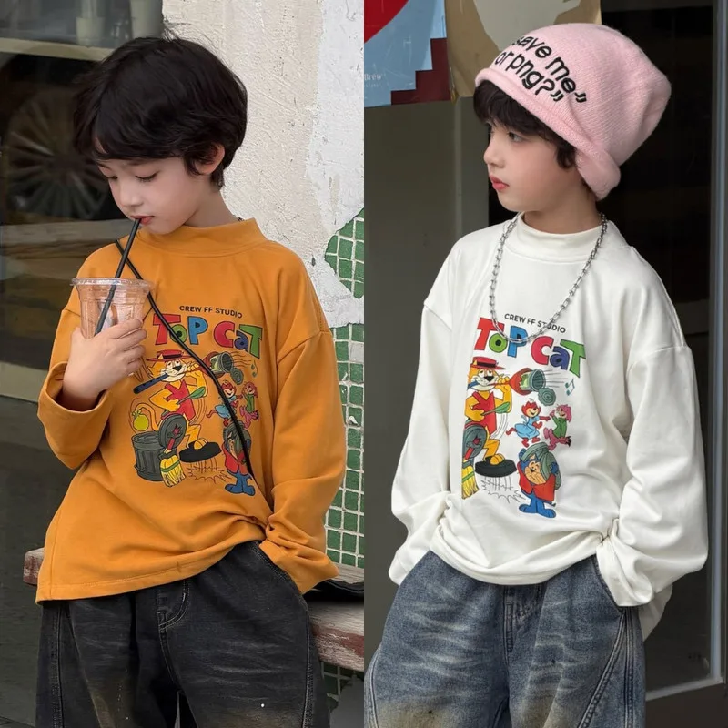 【KID】グラフィック裏起毛ルーズフィット長袖Tシャツ