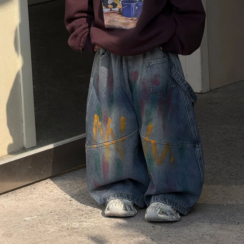 【KID】ペイントバルーン裏起毛デニムパンツ