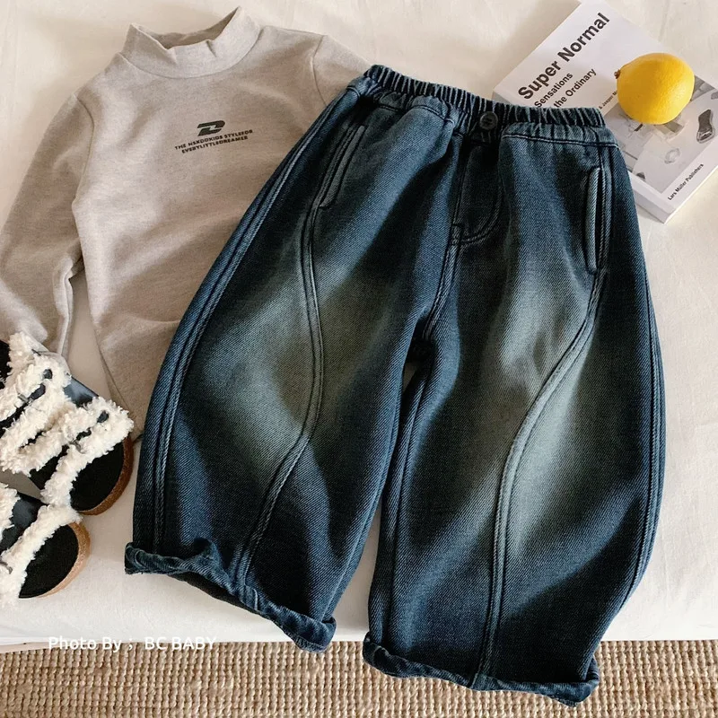 【KID】バルーン切替裏起毛デニムパンツ