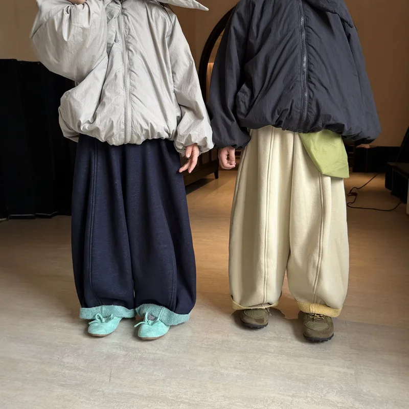 【KID】コクーン切替バルーンシルエット裏起毛パンツ