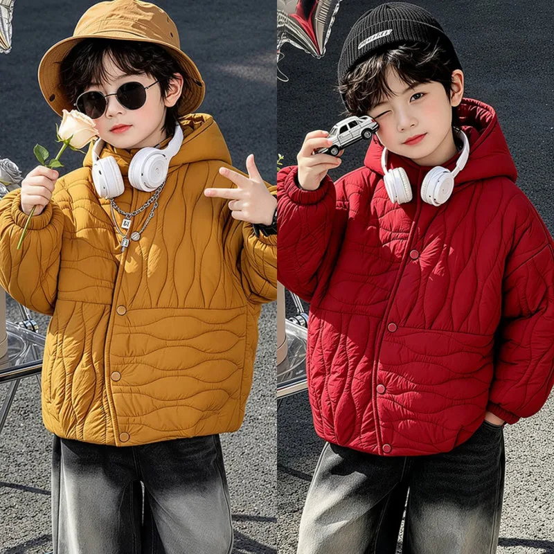 【KID】キッズフード付きキルティングジャケット