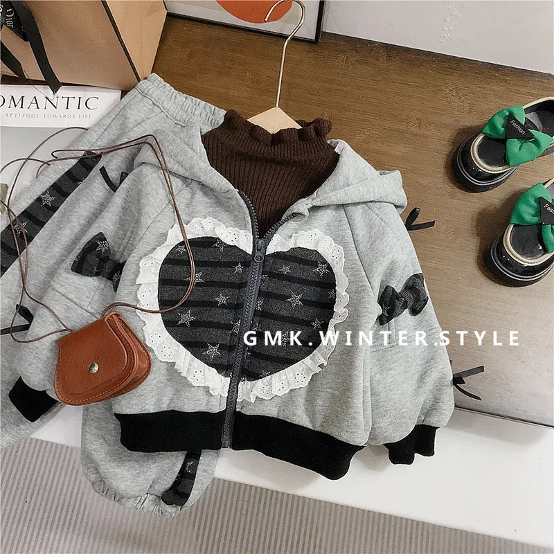 【セット】キャンディフリル配色裏起毛セットアップ