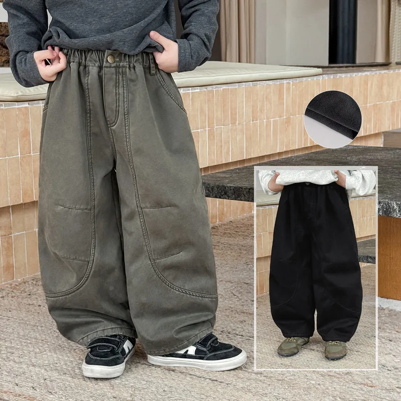 【KID】裏起毛カジュアルカーゴパンツ