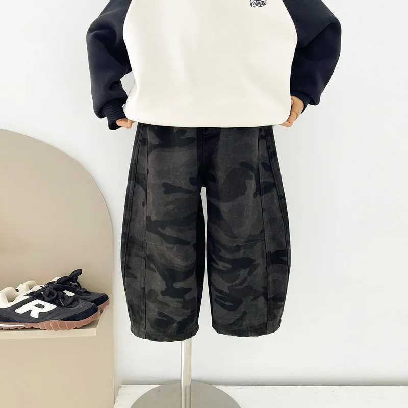 【KID】カモフラージュボリューム裏起毛パンツ