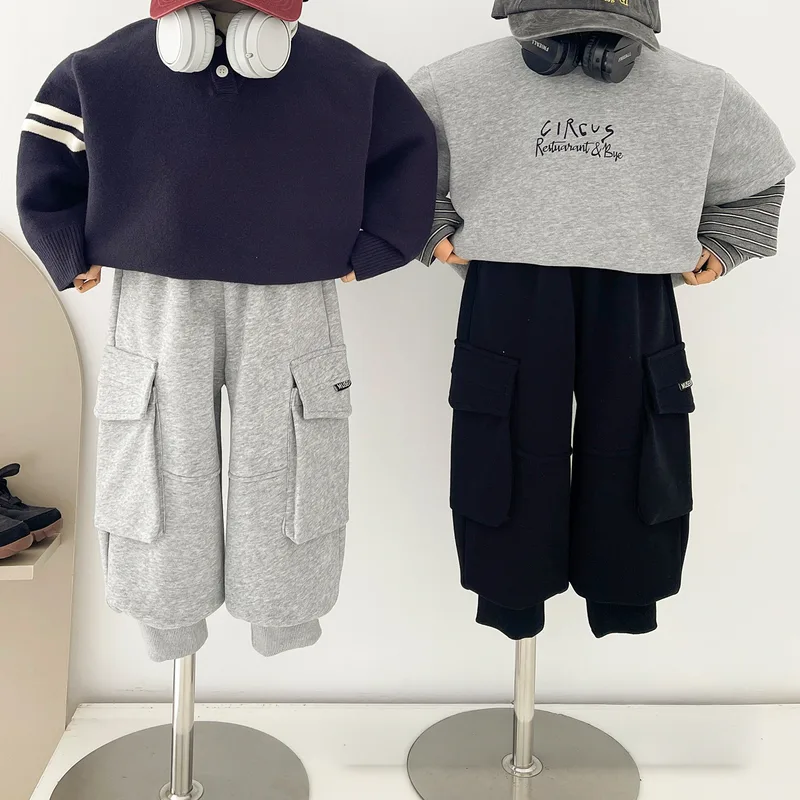 【KID】裏起毛カーゴポケットジョガーパンツ