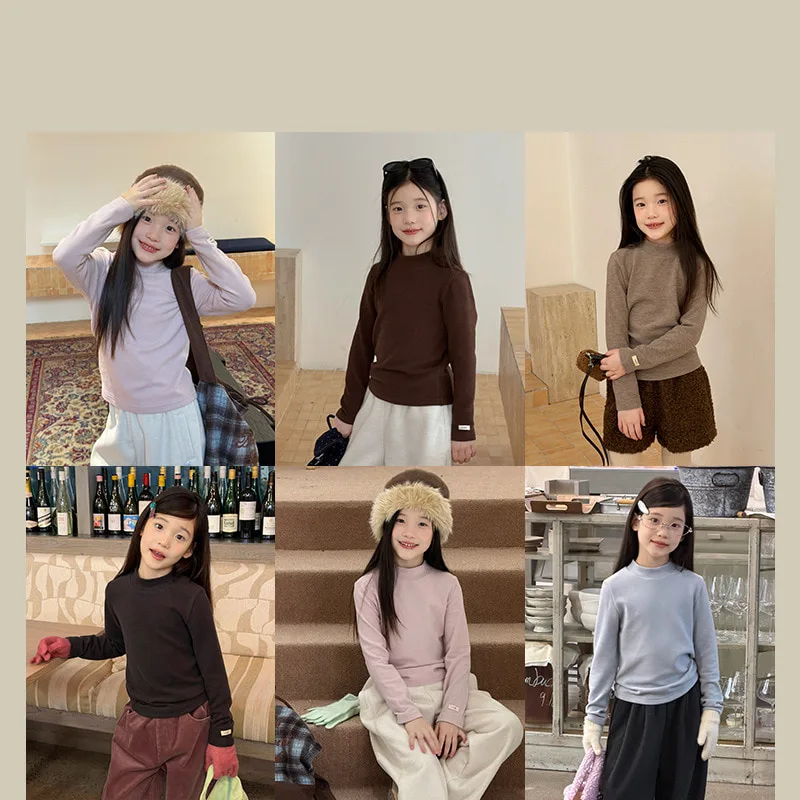 【KID】きちんとシルエットクルーネック長袖トップス