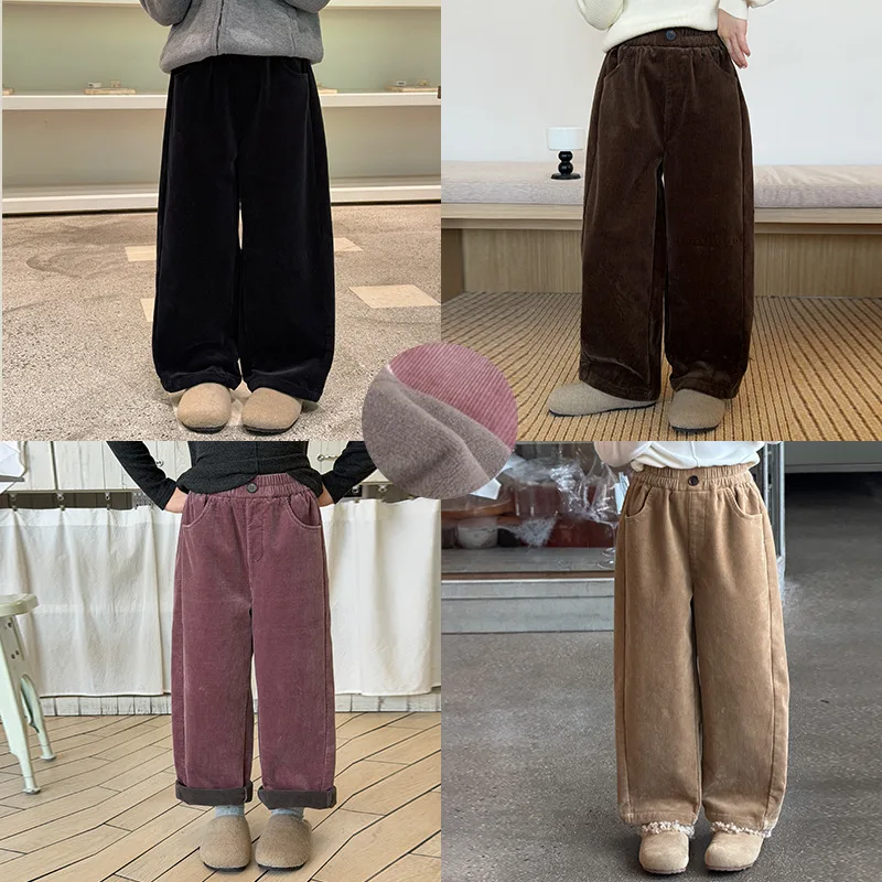 【KID】裏起毛コーデュロイ折り返しパンツ