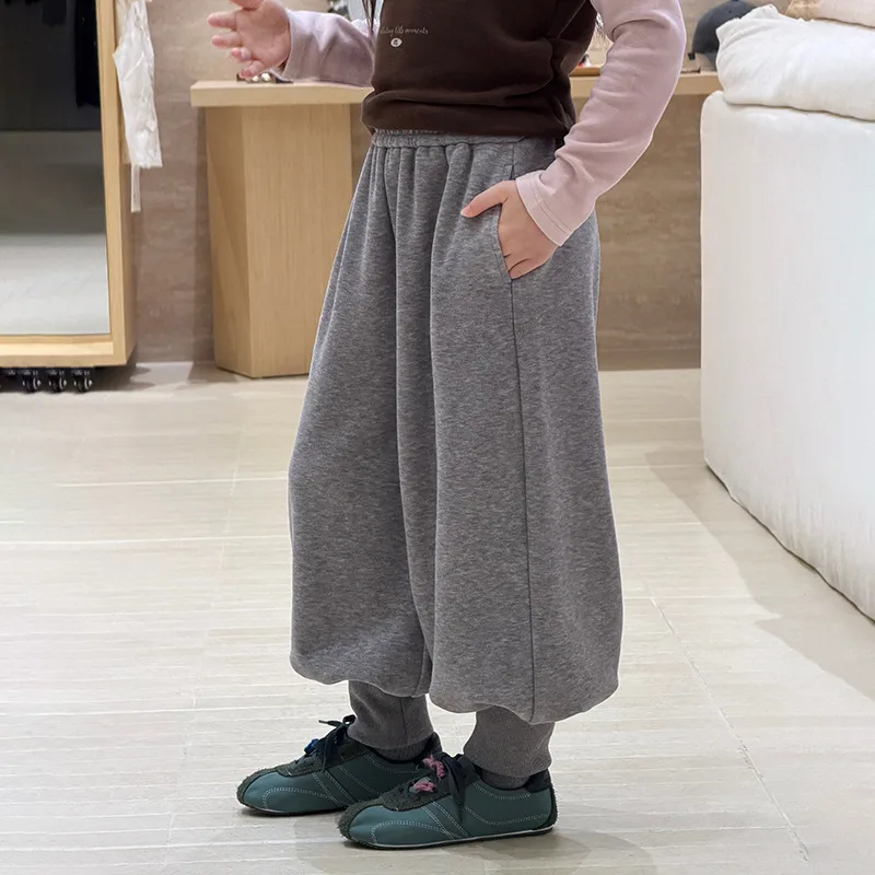 【KID】裏起毛バルーンシルエット裾絞りパンツ