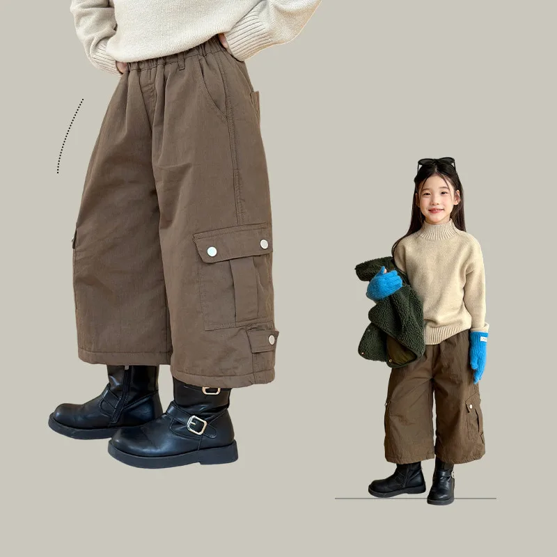【KID】立体ポケットワイドシルエットパンツ