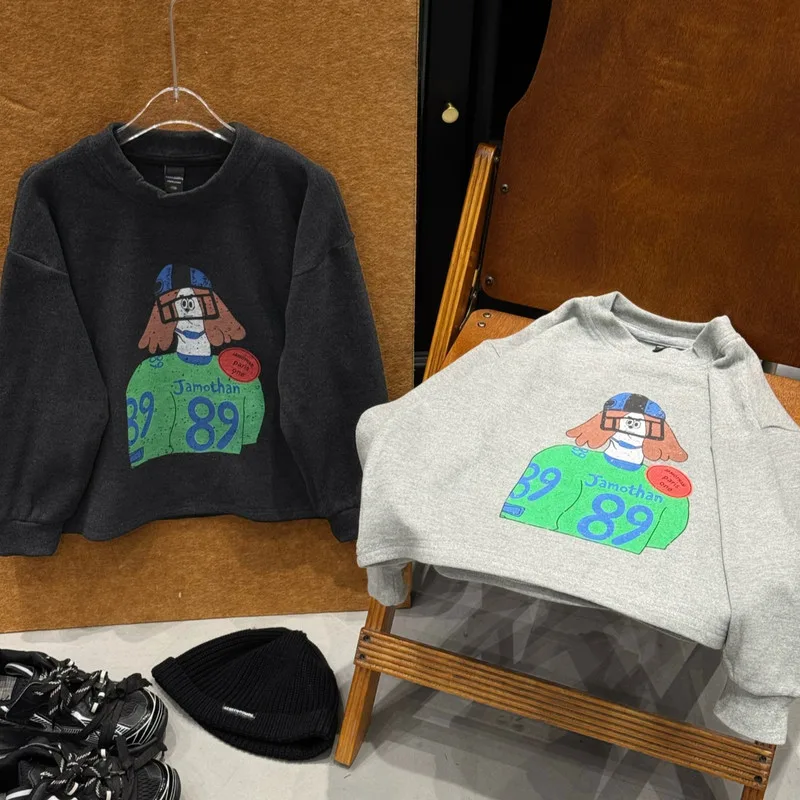 【KID】ナンバープリント裏起毛長袖Tシャツ