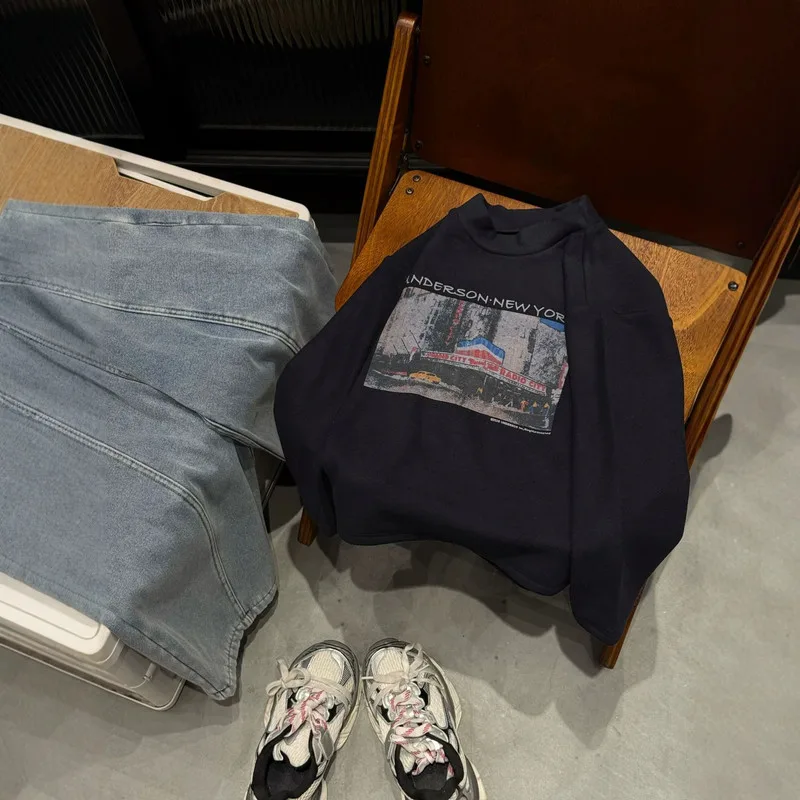 【KID】ジャズフォトプリント裏起毛長袖Tシャツ