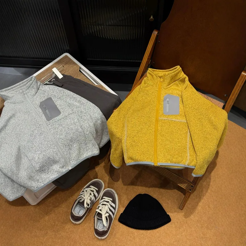 カジュアル起毛ジップアップジャケット