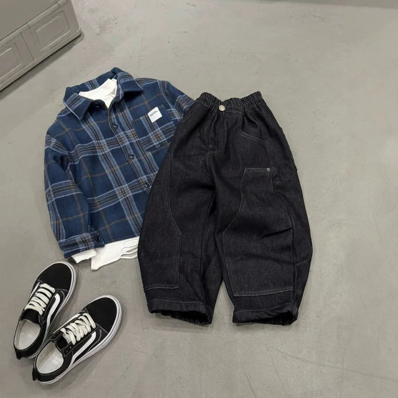 【KID】裏起毛デニムロングパンツ