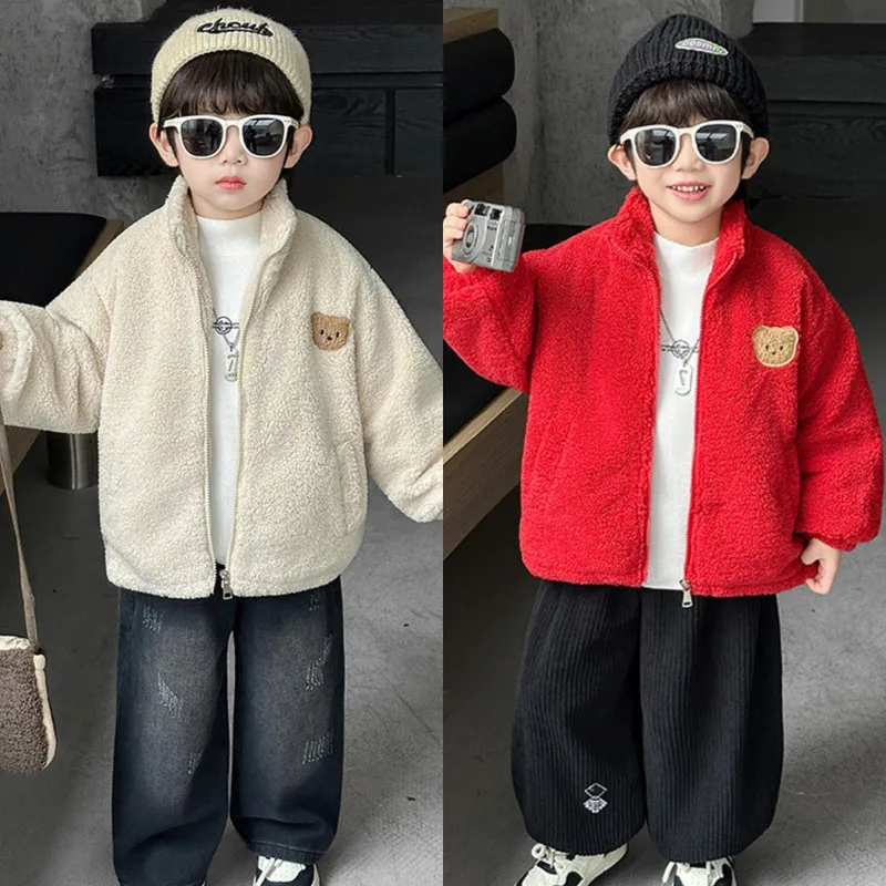 【KID】くまモチーフフリースジップジャケット