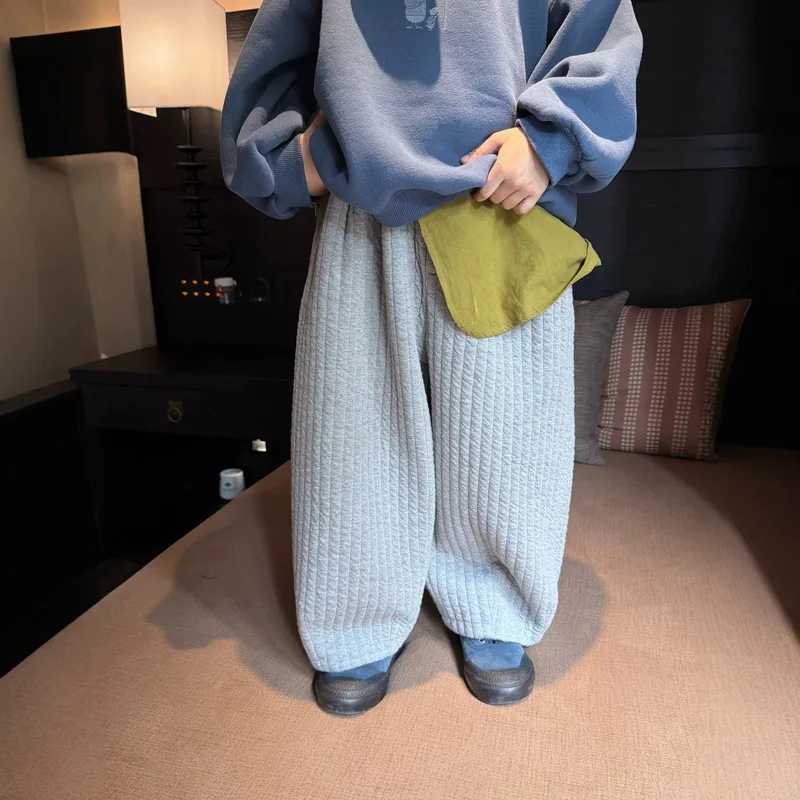 【KID】縦キルティング裏起毛スウェットパンツ