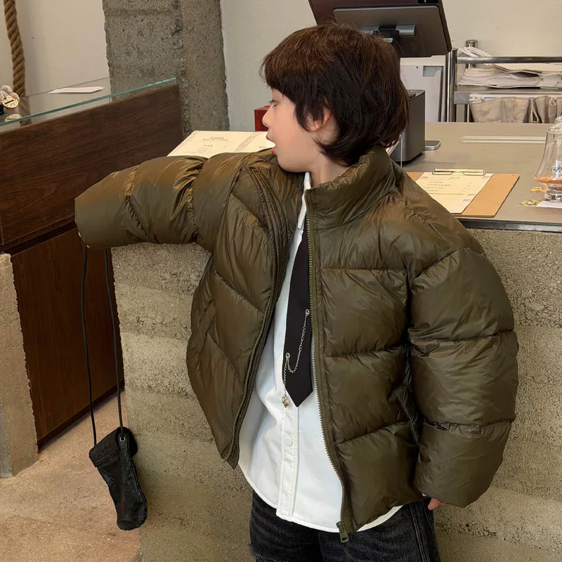 【KID】グリーンパフスリーブスタンドネック中綿ジャケット