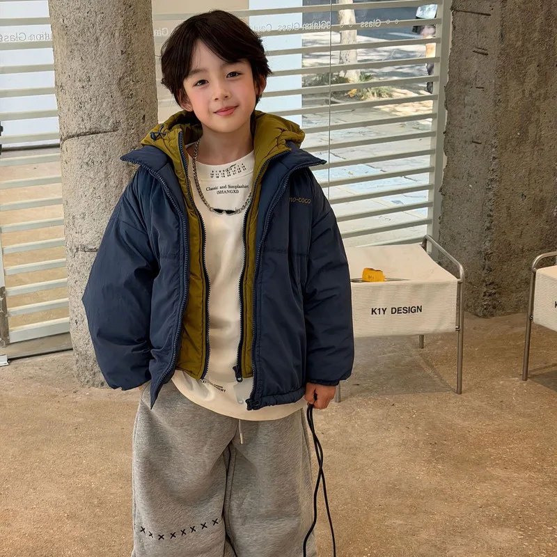 【KID】両面配色フードラインジャケット