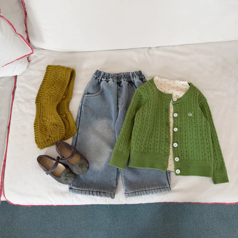 【BABY】ウォッシュ加工ウエストゴム裏起毛デニムパンツ