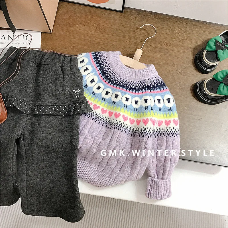 【リンクコーデ】ローズミントニットトップス／パンツ