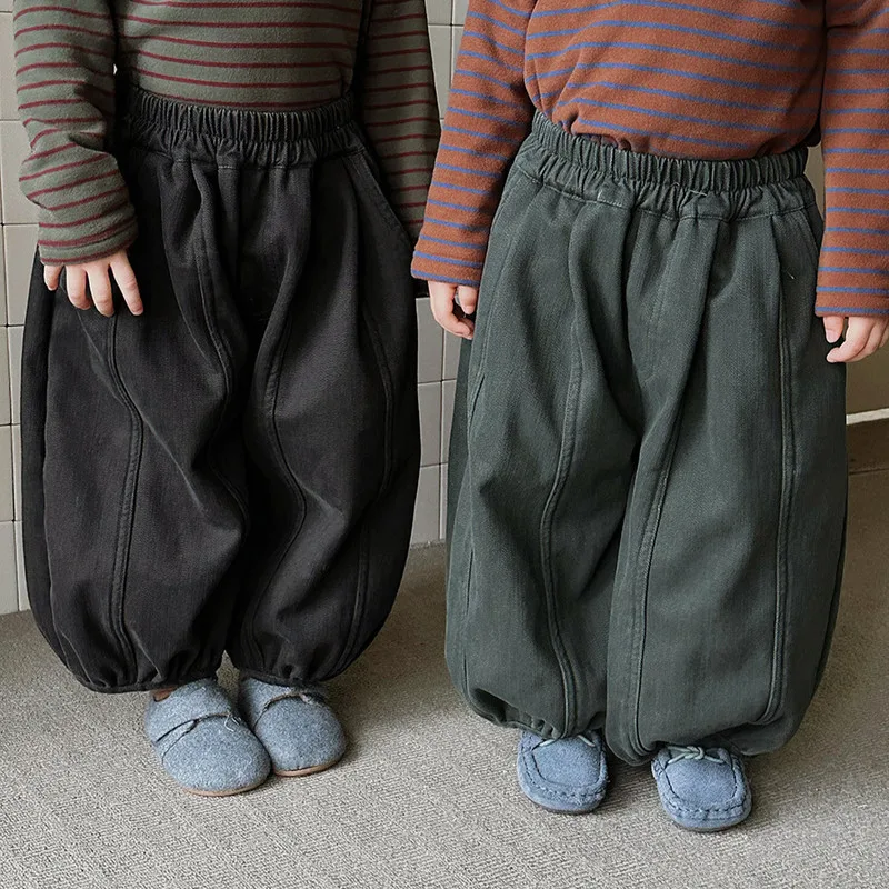 【KID】裏起毛切替デザインバルーンパンツ