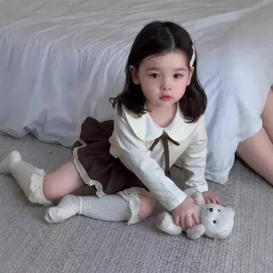 ブラウンリボントップス