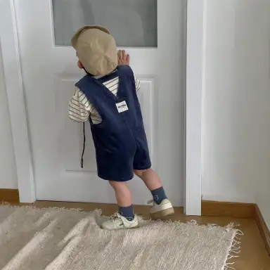 ネイビーサロペットパンツ