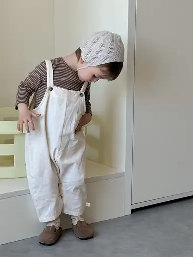 アイボリーサロペットパンツ