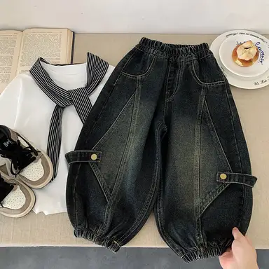 ブラック デニム パンツ