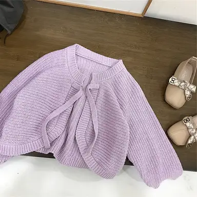 パープルカーディガン