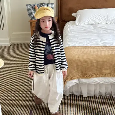 アイボリーストライプカーディガン