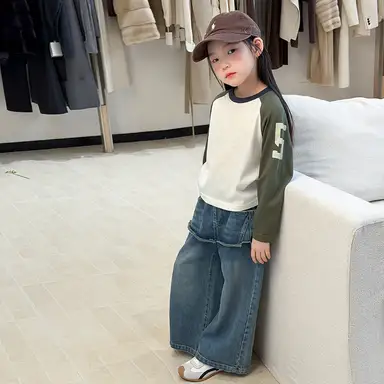 グリーン 袖 トップス