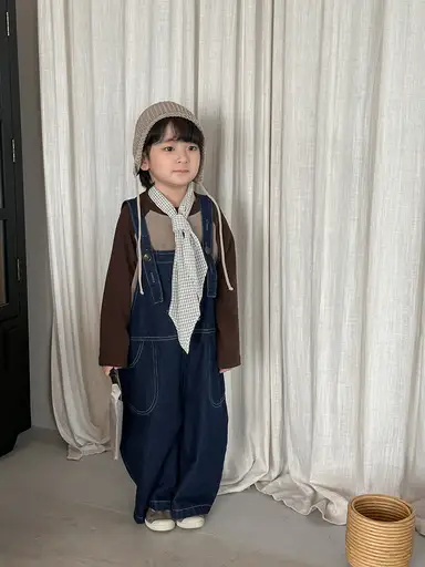 ダークブルーサロペットパンツ