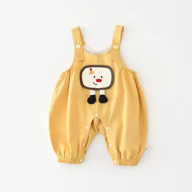 イエローサロペットカバーオール