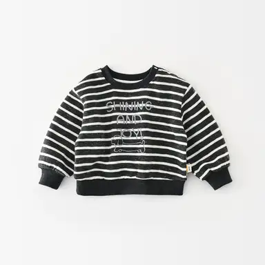 ブラックストライプトップス