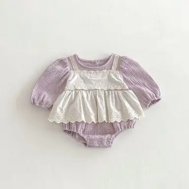 パープル ロンパース