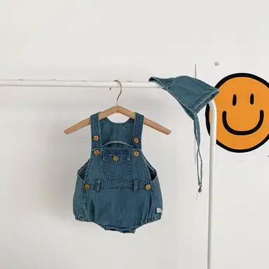 デニム サロペット ロンパース