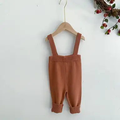 ブラウン サロペット パンツ