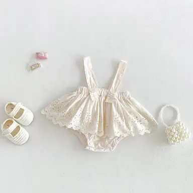 アイボリーサロペットロンパース