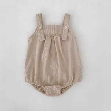 ベージュ サロペット ロンパース