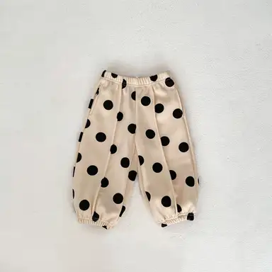 ベージュ ドット パンツ