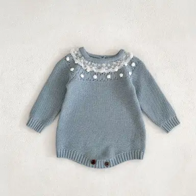 ブルー ロンパース